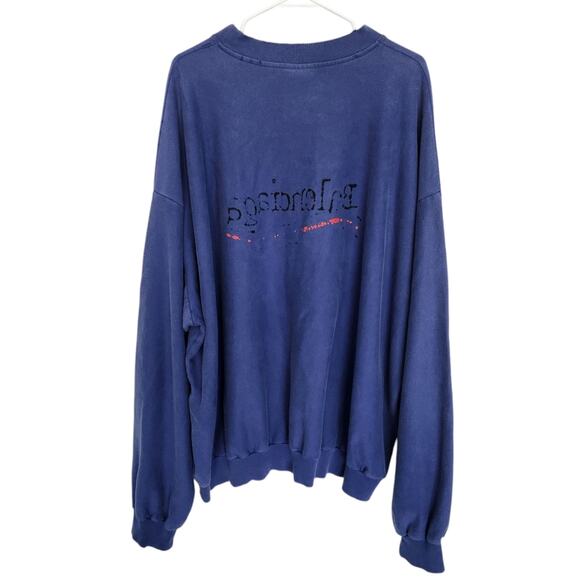Authentic Balenciaga Hand-Drawn Political Campaign Oversized Sweatshirt 4/XL - Picture 2 of 13